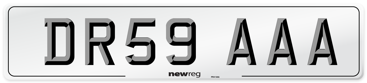DR59 AAA Number Plate from New Reg